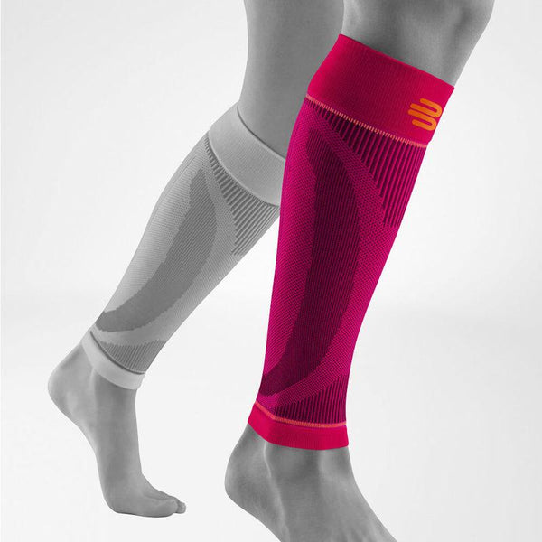 Run Forever Sports Calf Compression Sleeves Pink, Size Medium 